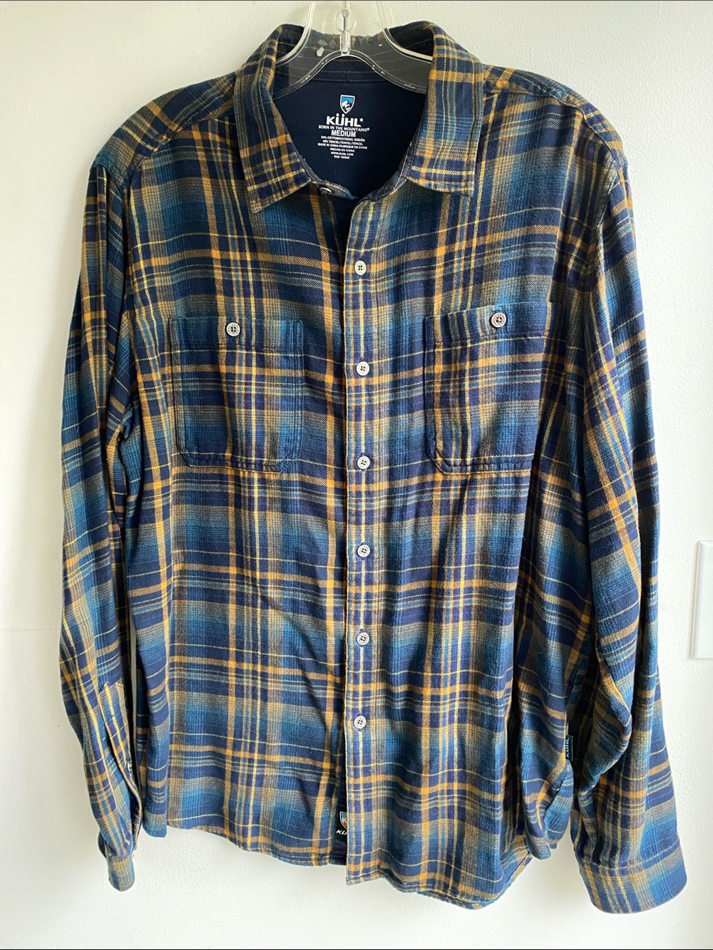 Men’s Kuhn Plaid Fugitive Flannel Shirt Med